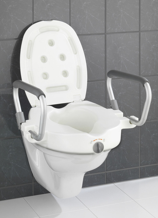 - Toilettensitzerhöher mit Armlehnen, in Farbe WEISS