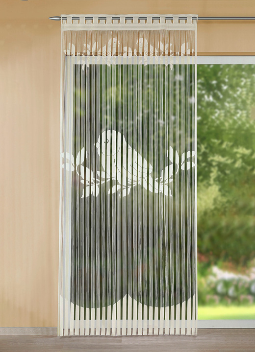 Klassisch - Fadenstore für Gardinenschiene und -stange, in Größe 225 (H225xB100 cm) bis 268 (H245xB100 cm), in Farbe ECRU