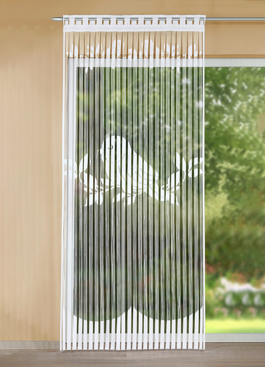 - Fadenstore für Gardinenschiene und -stange, in Größe 225 (H225xB100 cm) bis 268 (H245xB100 cm), in Farbe WEISS