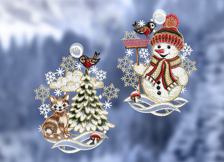 Fensterbilder - Fensterbild, 2er-Set mit Saughaken, in Farbe BUNT Ansicht 2