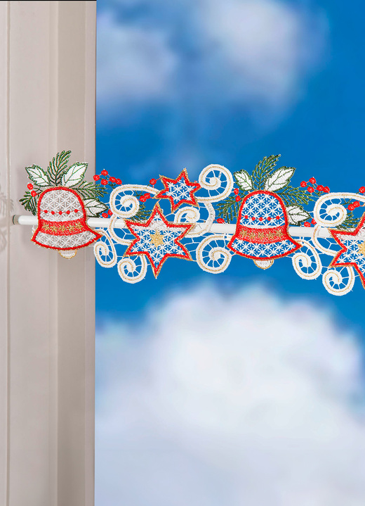 Klassisch - Stangendekoration Glocken, in Größe 628 (H17xB22 cm) bis 686 (H17xB110 cm), in Farbe BUNT Ansicht 2