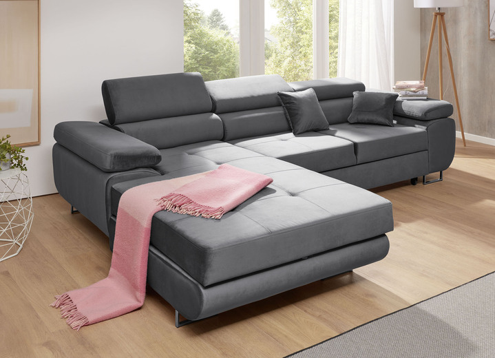 Polsterecken - Polstermöbel mit Funktion und verstellbaren Kopfstützen Ansicht 7 Polsterecken - Polstermöbel mit Funktion und verstellbaren Kopfstützen, in Farbe HELLBRAUN, in Ausführung Polsterecke, 203x275 cm Ansicht 7