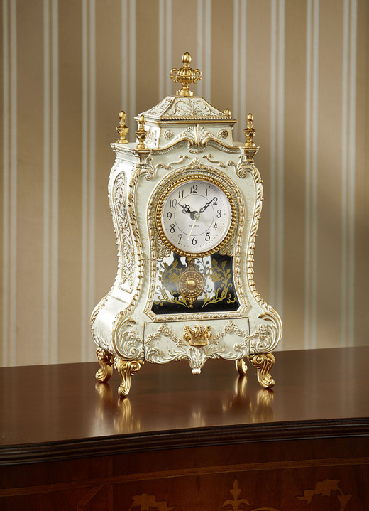 Geschenkideen - Spieluhr in antiker Verkleidung, in Farbe WEISS-GOLD, in Ausführung Melodie Zauberflöte Ansicht 1