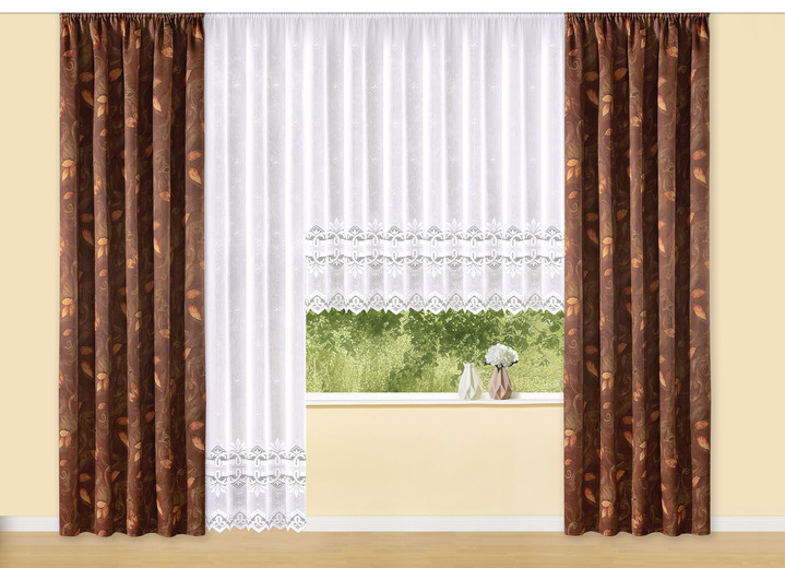 Klassisch - Blickdichte Verdunkelungsschals Ansicht 9 Klassisch - Blickdichte Verdunkelungsschals, in Größe 358 (H145xB140 cm) bis 456 (H245xB140 cm), in Farbe TERRA Ansicht 9