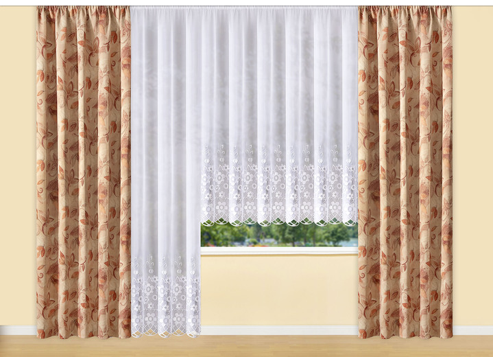 Klassisch - Blickdichte Verdunkelungsschals Ansicht 3 Klassisch - Blickdichte Verdunkelungsschals, in Größe 358 (H145xB140 cm) bis 456 (H245xB140 cm), in Farbe TERRA Ansicht 3