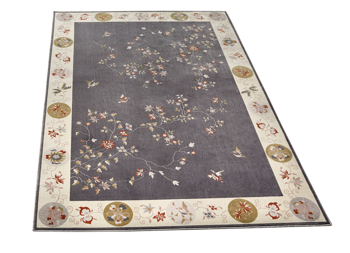 Teppiche - Brücken und Teppiche mit Blumen- und Rankenmotiven, in Größe 100 (50x 80 cm) bis 288 (240x340 cm), in Farbe BEIGE-HELLBLAU Ansicht 3
