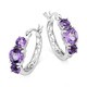 Ohrschmuck - Creolen mit echt Amethyst, in Farbe  – Ansicht 2