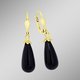 Ohrschmuck - Schicke Ohrhänger mit beh. Onyx – Ansicht 1 Ohrschmuck - Schicke Ohrhänger mit beh. Onyx, in Farbe  – Ansicht 1