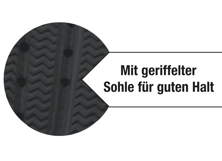 Hausschuhe - Wolken-Slipper relaxvital mit geriffelter Sohle, in Größe 036 bis 045, in Farbe SCHWARZ Ansicht 2