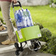 Praktische Hilfsmittel - Einkaufsroller mit Regenschirmhalter – Farbe BLAU-WEISS – Ansicht 2 Praktische Hilfsmittel - Einkaufsroller mit Regenschirmhalter, in Farbe BLAU-WEISS – Farbe BLAU-WEISS – Ansicht 2