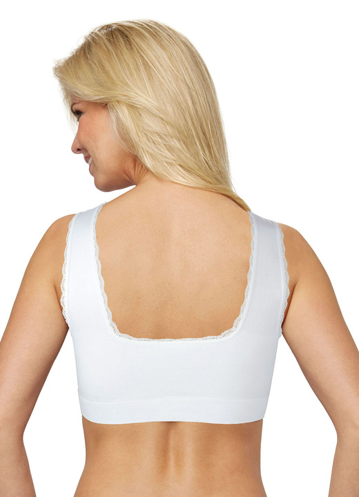Soft-BH - Toller Wohlfühl-BH im 3er-Set von HSP, in Größe 3XL (52/54) bis XXL (48/50), in Farbe WEISS-HAUT-SCHWARZ Ansicht 2