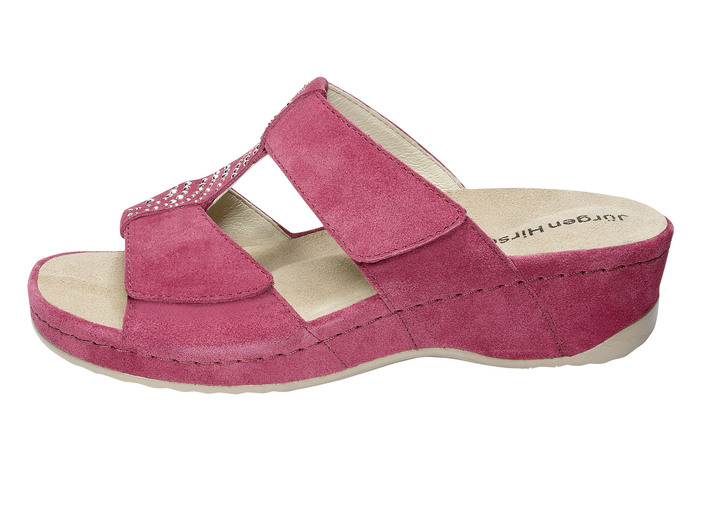 Sandaletten & Pantoletten - Klett-Pantolette aus echtem Leder, in Größe 036 bis 042, in Farbe BEIGE Ansicht 4