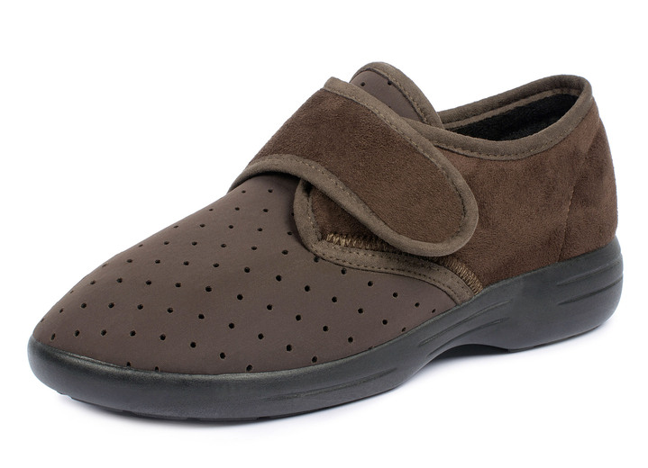 Slipper & Schnürschuhe - Aerosoft® Flex Stretch-Klettslipper von Jürgen Hirsch® Ansicht 6 Slipper & Schnürschuhe - Aerosoft® Flex Stretch-Klettslipper von Jürgen Hirsch®, in Größe 036 bis 046, in Farbe SCHWARZ Ansicht 6