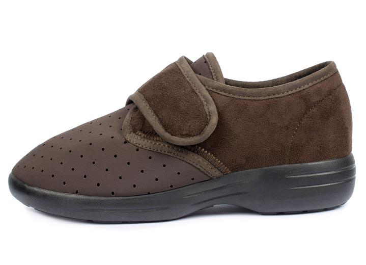 Damen - Aerosoft® Flex Stretch-Klettslipper von Jürgen Hirsch®, in Größe 036 bis 046, in Farbe SCHWARZ Ansicht 8