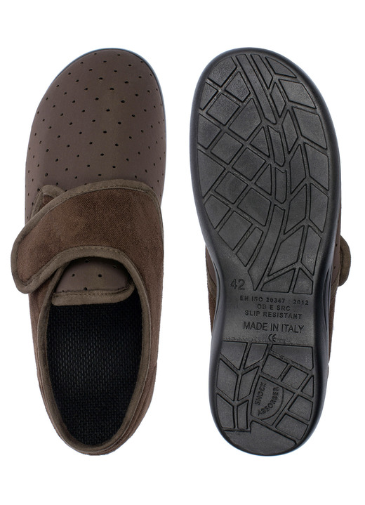 Slipper & Schnürschuhe - Aerosoft® Flex Stretch-Klettslipper von Jürgen Hirsch®, in Größe 036 bis 046, in Farbe SCHWARZ Ansicht 9