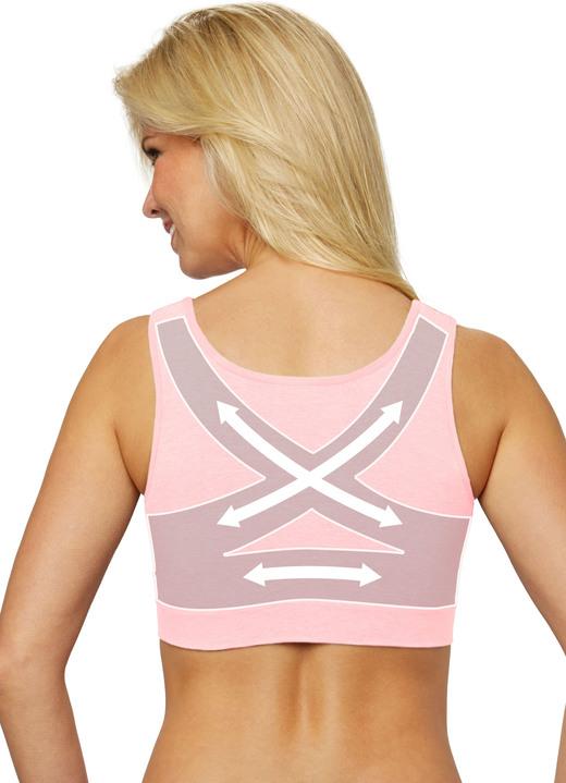 Wäsche - Comfort Spitzen BH im 3er-Set, in Größe 3XL bis XXL, in Farbe FLIEDER-ROSA-TAUPE, in Ausführung Set 1: 1x flieder, 1x rosa, 1x taupe Ansicht 4