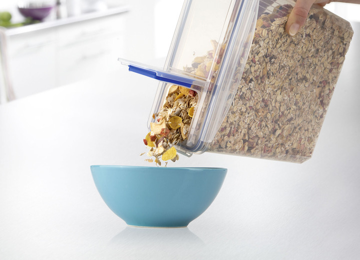 - Frischhaltedosen-Set mit praktischer Schüttvorrichtung, 4-teilig, in Farbe BLAU Ansicht 2