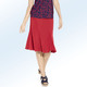 Uni - 6-Bahnenrock in modischer Godet-Form, in Größe 019 bis 056, in Farbe ROT
