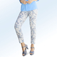 Hosen - Hose mit floraler Dessinierung – Farbe BLEU-ECRU – Ansicht 1 Hosen - Hose mit floraler Dessinierung, in Größe 018 bis 052, in Farbe BLEU-ECRU – Farbe BLEU-ECRU – Ansicht 1