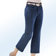 Hosen mit Knopf- und Reißverschluss - Jeans-Culotte in 5-Pocket-Form, in Größe 017 bis 050, in Farbe JEANSBLAU – Farbe DUNKELBLAU – Ansicht 3