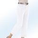 Hosen mit Knopf- und Reißverschluss - Jeans-Culotte in 5-Pocket-Form, in Größe 017 bis 050, in Farbe JEANSBLAU – Farbe WEISS – Ansicht 3