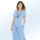 Kurzarm - Kleid in Schlupfform – Farbe HIMMELBLAU Kurzarm - Kleid in Schlupfform, in Größe 036 bis 052, in Farbe HIMMELBLAU