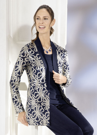 - Edles Chasuble in Marine-Gold, in Größe 038 bis 056, in Farbe MARINE-GOLD – Farbe MARINE-GOLD – Ansicht 