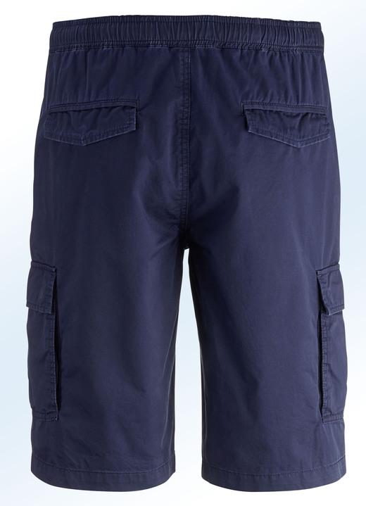 Shorts & Bermudas - Bermudas mit Cargotaschen in 3 Farben, in Größe 024 bis 060, in Farbe MARINE Ansicht 3