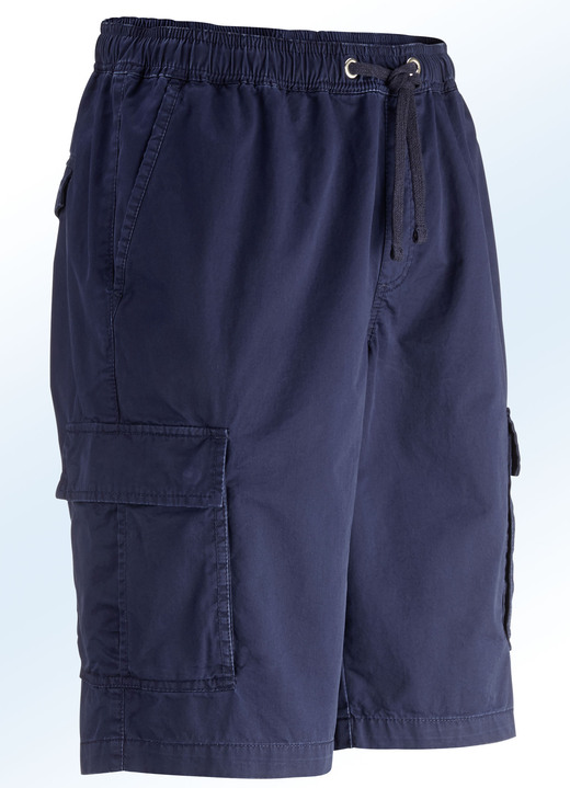 Shorts & Bermudas - Bermudas mit Cargotaschen in 3 Farben, in Größe 024 bis 060, in Farbe MARINE Ansicht 2