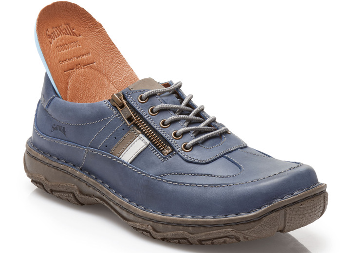 - Schnürschuh mit Kontrast-Besätzen, in Größe 040 bis 047, in Farbe JEANS Ansicht 2