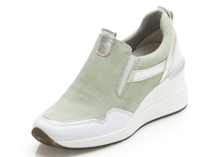 Slipper & Schnürschuhe - ELENA EDEN Slipper mit herausnehmbarem Fußbett, in Größe 036 bis 042, in Farbe HELLBLAU Ansicht 4