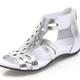 Sandaletten & Pantoletten - Andrea Conti, modische Damen-Sandalen, aus Leder – Farbe SILBER – Ansicht 1 Sandaletten & Pantoletten - Andrea Conti, modische Damen-Sandalen, aus Leder, in Größe 036 bis 041, in Farbe SILBER – Farbe SILBER – Ansicht 1