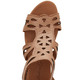 Sandaletten & Pantoletten - Andrea Conti, modische Damen-Sandalen, aus Leder – Farbe COGNAC – Ansicht 2 Sandaletten & Pantoletten - Andrea Conti, modische Damen-Sandalen, aus Leder, in Größe 036 bis 041, in Farbe SILBER – Farbe COGNAC – Ansicht 2
