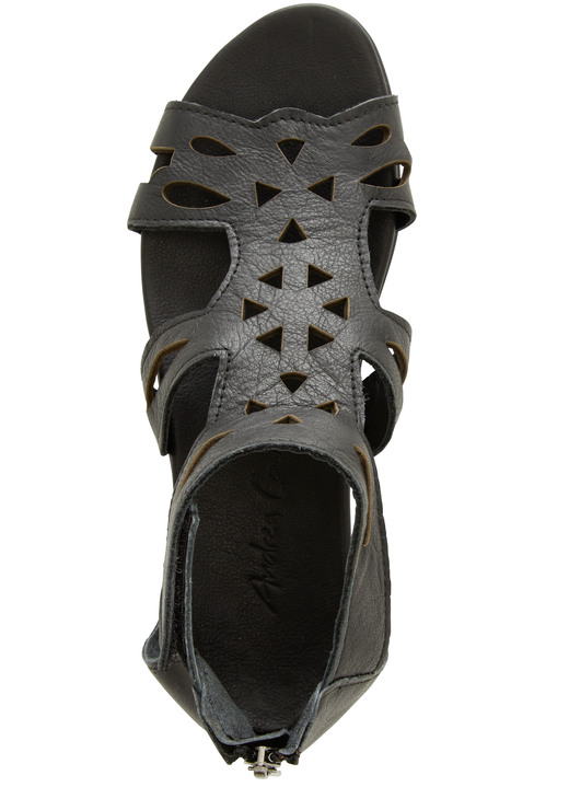 Sandaletten & Pantoletten - Andrea Conti, modische Damen-Sandalen, aus Leder Ansicht 5 Sandaletten & Pantoletten - Andrea Conti, modische Damen-Sandalen, aus Leder, in Größe 036 bis 041, in Farbe SILBER Ansicht 5