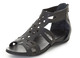 Sandaletten & Pantoletten - Andrea Conti, modische Damen-Sandalen, aus Leder, in Größe 036 bis 041, in Farbe SILBER – Farbe SCHWARZ – Ansicht 1