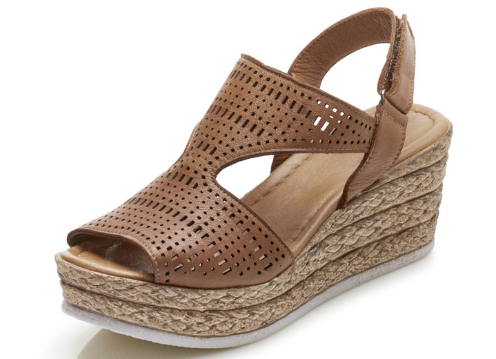 Sandaletten & Pantoletten - Andrea Conti Sandalette aus Nappaleder, in Größe 036 bis 042, in Farbe WEISS Ansicht 2