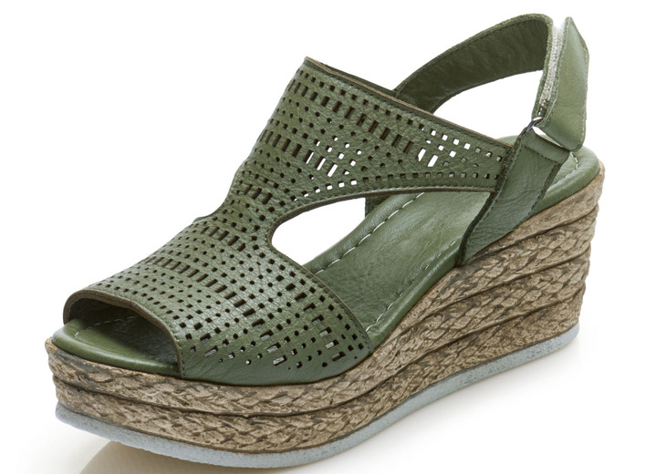 Sandaletten & Pantoletten - Andrea Conti Sandalette aus Nappaleder, in Größe 036 bis 042, in Farbe MARONE Ansicht 7