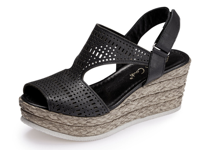 Sandaletten & Pantoletten - Andrea Conti Sandalette aus Nappaleder, in Größe 036 bis 042, in Farbe MARONE Ansicht 4