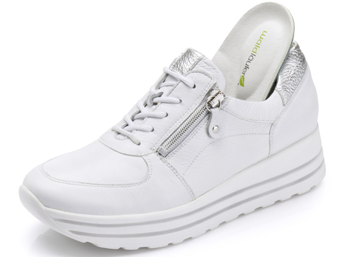 Slipper & Schnürschuhe - Waldläufer, bequeme Damen-Sneaker, Weite H, mit herausnehmbarem Fußbett Ansicht 2 Slipper & Schnürschuhe - Waldläufer, bequeme Damen-Sneaker, Weite H, mit herausnehmbarem Fußbett, in Größe 3 1/2 bis 8, in Farbe WEISS Ansicht 2