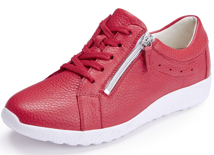 Slipper & Schnürschuhe - Waldläufer, bequeme Damen-Schnürschuhe, Weite K, mit herausnehmbarem Fußbett, in Größe 3 1/2 bis 8, in Farbe WEISS-SILBER Ansicht 7