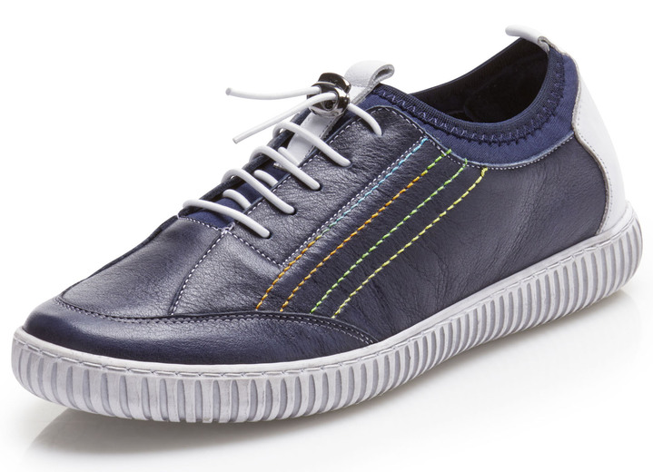 - Gemini Sneaker mit elastischem Textilmaterial, in Größe 036 bis 042, in Farbe MARINE Ansicht 1