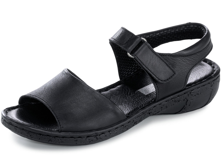 Sandaletten & Pantoletten - ELENA EDEN, modische Damen-Sandalen, Weite G, mit Klettverschluss, in Größe 035 bis 042, in Farbe COGNAC Ansicht 8