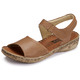 Sandaletten & Pantoletten - ELENA EDEN, modische Damen-Sandalen, Weite G, mit Klettverschluss, in Größe 035 bis 042, in Farbe COGNAC – Farbe COGNAC – Ansicht 1