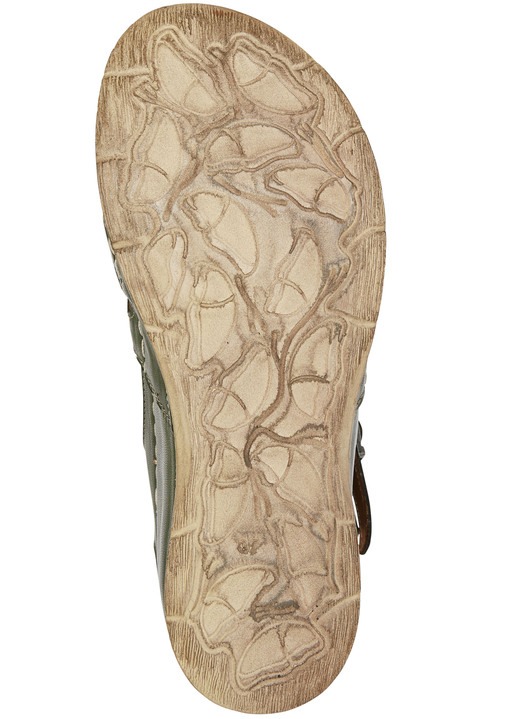 Sandaletten & Pantoletten - Gemini, klassische Damen-Sandalen, Weite G, mit Gummizug Ansicht 3 Sandaletten & Pantoletten - Gemini, klassische Damen-Sandalen, Weite G, mit Gummizug, in Größe 036 bis 042, in Farbe KHAKI-BUNT Ansicht 3