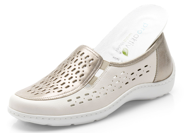 Slipper & Schnürschuhe - Waldläufer Slipper mit Leder-Massagefußbett Ansicht 4 Slipper & Schnürschuhe - Waldläufer Slipper mit Leder-Massagefußbett, in Größe 3 1/2 bis 8, in Farbe DUNKELBLAU Ansicht 4