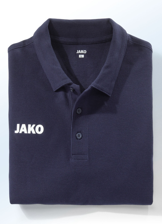 Shirts - Poloshirt von „Jako“ in 5 Farben Shirts - Poloshirt von „Jako“ in 5 Farben, in Größe 3XL (58/60) bis XXL (56), in Farbe MARINE