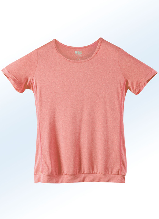 - Meliertes Funktionsshirt von „LPO“ in 3 Farben, in Größe 036 bis 050, in Farbe APRICOT Ansicht 2