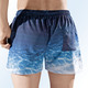 Badeshorts - Badeshorts, Gesäßtasche mit Klettverschluss, Microfaser, in Größe 004 bis 012, in Farbe INDIGO-TÜRKIS-WEISS – Farbe INDIGO-TÜRKIS-WEISS – Ansicht 2