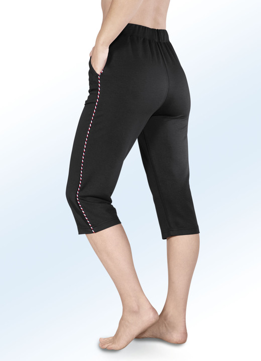 Freizeithosen - Caprihose mit bequemem Dehnbund, in Größe 036 bis 054, in Farbe MARINE Ansicht 2