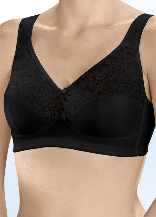 BH mit Spitze - Zweierpack Susa BH mit Baumwolle Ansicht 2 BH mit Spitze - Zweierpack Susa BH mit Baumwolle, in Größe 075 bis 105, in Cup D, in Farbe 1X WEISS, 1X SCHWARZ Ansicht 2